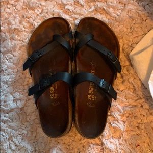 Black Toe Strap Birkenstocks